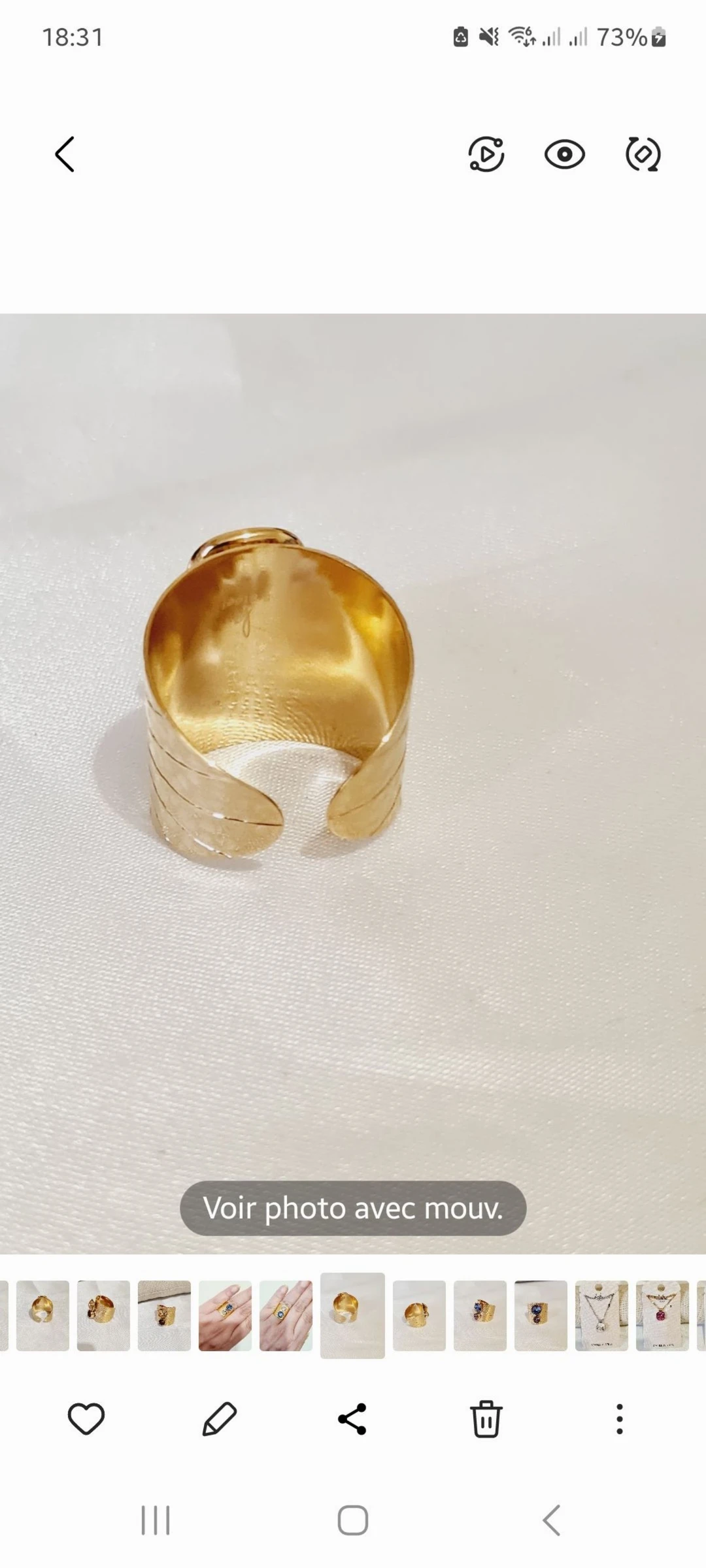 Verstelbare Bohm kristallen Swarovski indigo paars – photo 6